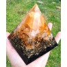 PIRÁMIDE GRANDE DE ORGONITE: Cuarzo Citrino y Dodecedro