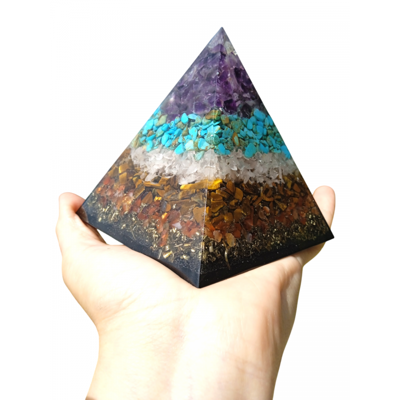 PIRÁMIDE GRANDE DE ORGONITE: 7 Chakras