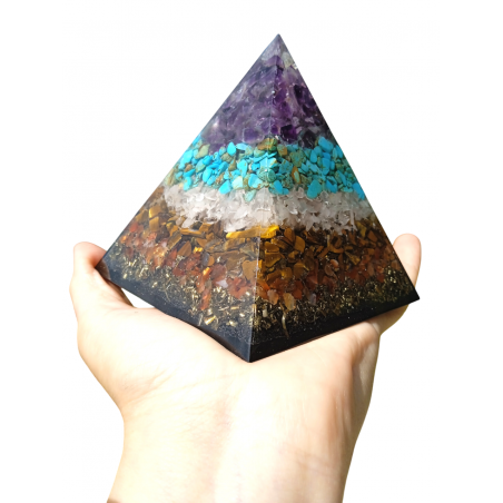 PIRÁMIDE GRANDE DE ORGONITE: 7 Chakras