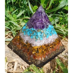 PIRÁMIDE GRANDE DE ORGONITE: 7 Chakras