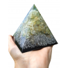 PIRÁMIDE GRANDE DE ORGONITE: Prehenita (Sanadora)